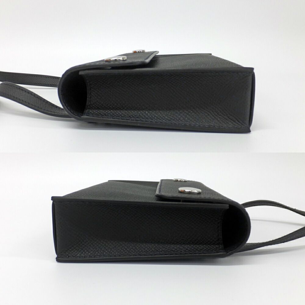 Hermes Heaven Nap to Go Shoulder Bag Black Epsom Silver Around — view 4