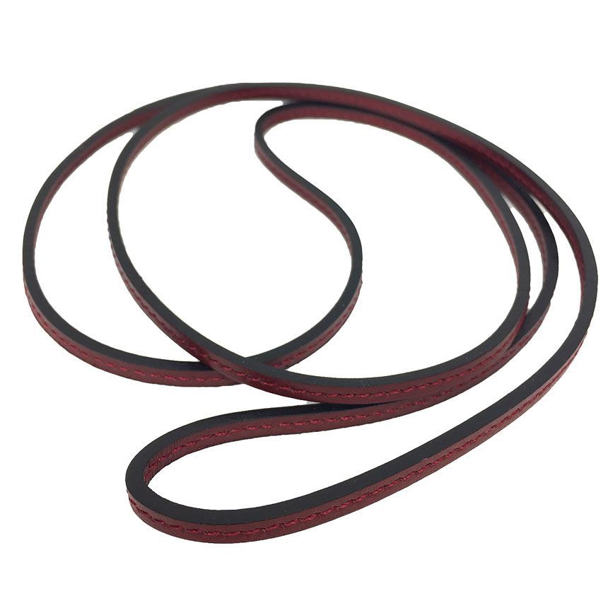 Hermes Lanier Choker Necklace Bracelet Leather Strap Rouge Ash New