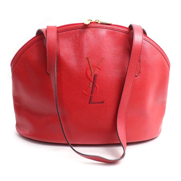 Saint Laurent Cassandra Logo Stitch Round Tote