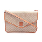 Celine Shoulder Bag Macadamia Beige Co Ting Canvas Leather