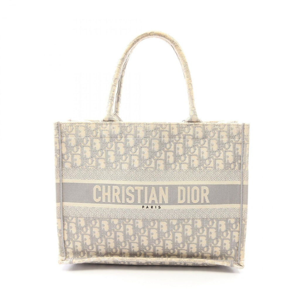 Dior le Tote Book Ivory Gray Canvas Oblique Koo Boog Ready