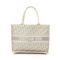 Dior le Tote Book Ivory Gray Canvas Oblique Koo Boog Ready