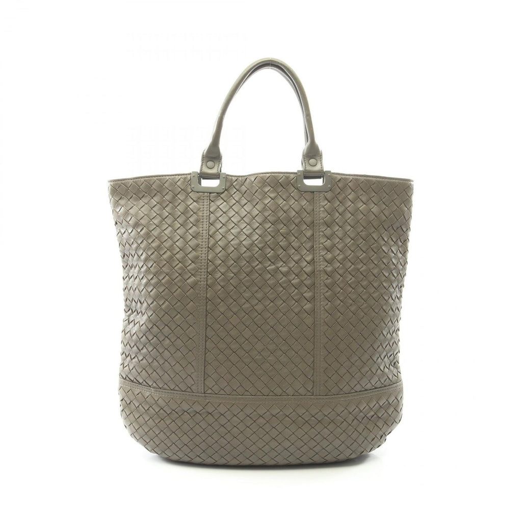 Bottega Veneta Tote Intrecciato Gray Leather
