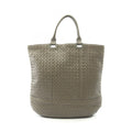 Bottega Veneta Tote Intrecciato Gray Leather