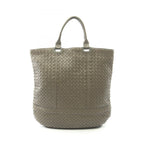 Bottega Veneta Tote Intrecciato Gray Leather