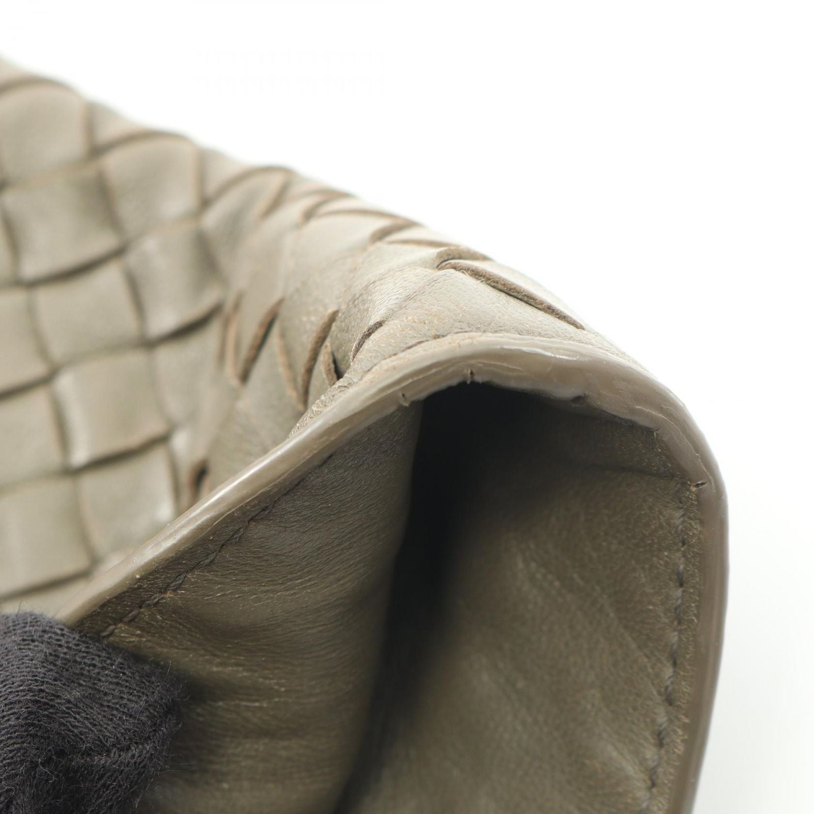Bottega Veneta Tote Intrecciato Gray Leather — view 8