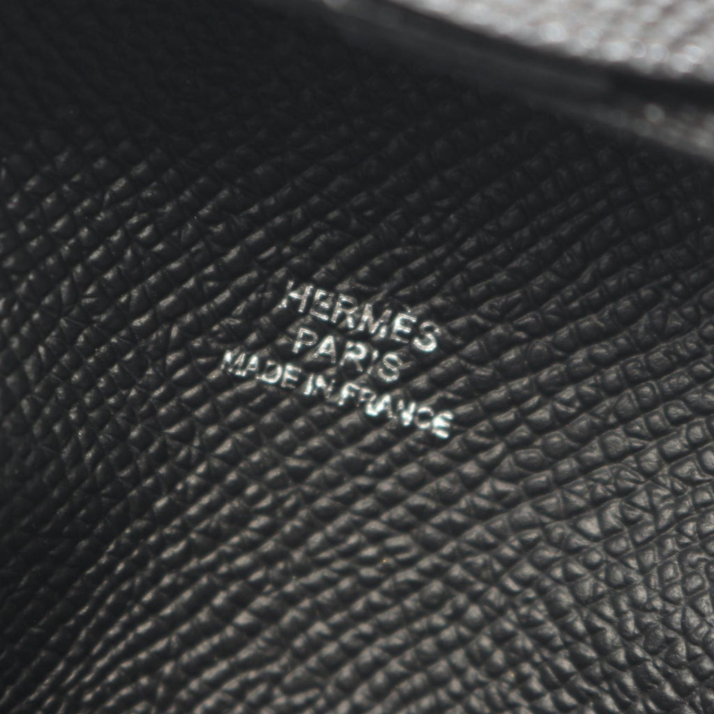 Hermes Coin Case Bastia Black Leather — view 5