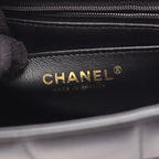 Chanel Shoulder Bag Choco Bar Mini Flap Black Lambskin Suede — view 4