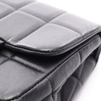 Chanel Shoulder Bag Choco Bar Mini Flap Black Lambskin Suede — view 9