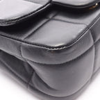 Chanel Shoulder Bag Choco Bar Mini Flap Black Lambskin Suede — view 8