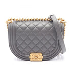 Chanel Shoulder Bag Bo Ischanel Smo le Gray Caviar Leather Bo Smo le