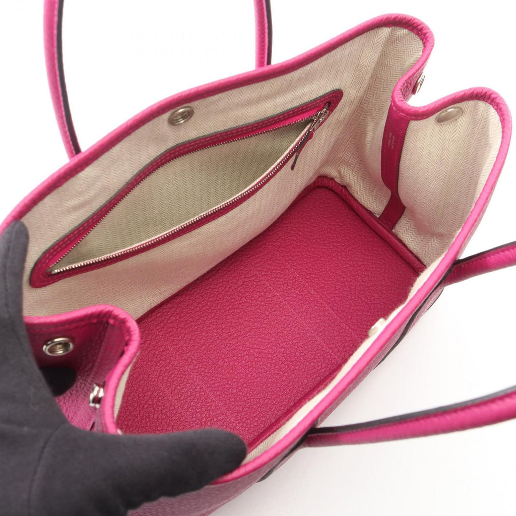 Hermes Tote Garden Party TPM Rose Purple Leather Calf — view 3