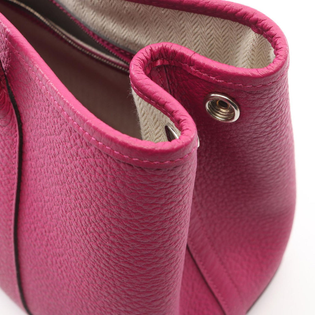 Hermes Tote Garden Party TPM Rose Purple Leather Calf — view 7