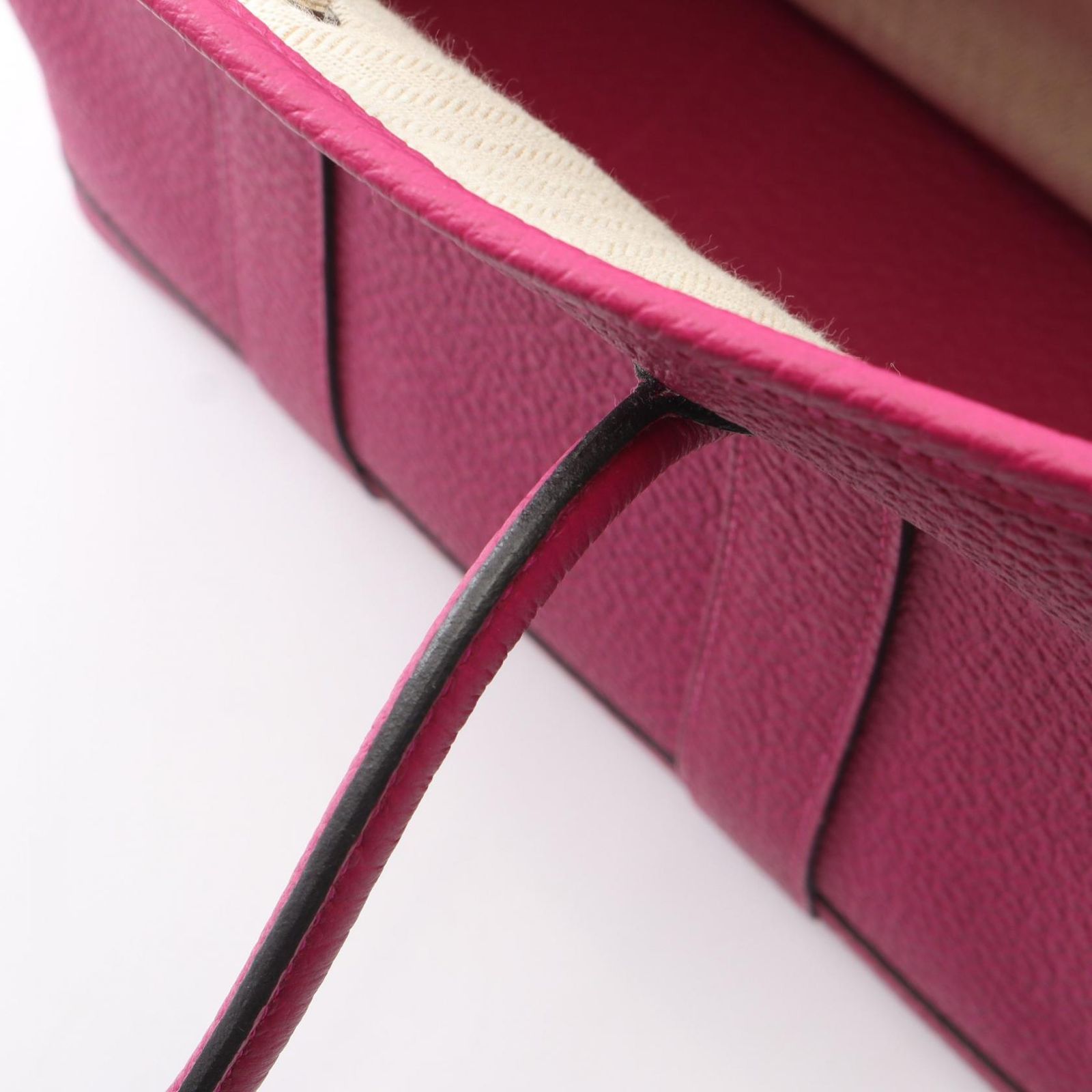 Hermes Tote Garden Party TPM Rose Purple Leather Calf — view 8