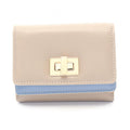 Fendi Trifold Wallet Way Dove Gray Light Blue Leather Small