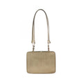 Bottega Veneta Shoulder Bag Intrecha to Gold Khaki Leather