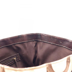 Gucci Tote Bamboo Horsebit Ivory Brown Canvas Leather — view 6
