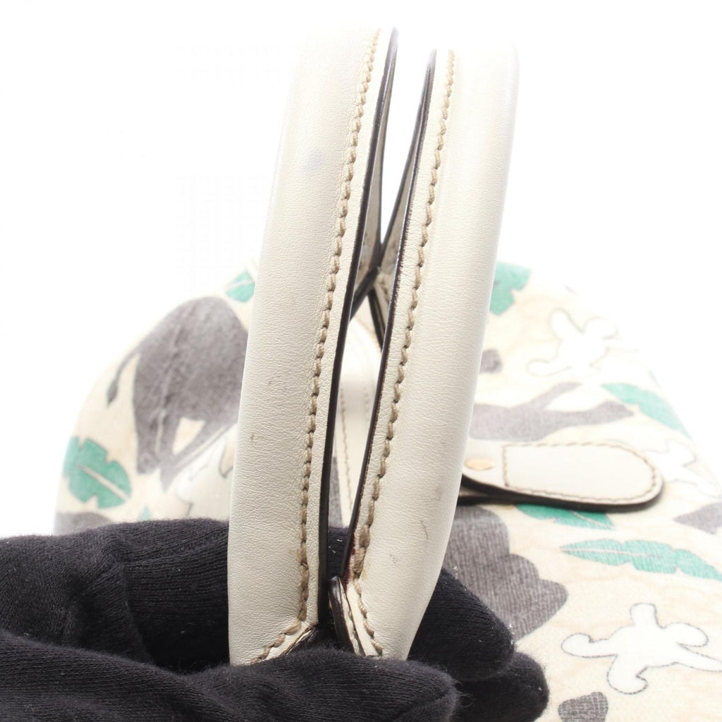 Gucci Tote for Unicef GG Supreme Elephant White Canvas Leather Mini Boston — view 8