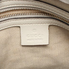 Gucci Tote for Unicef GG Supreme Elephant White Canvas Leather Mini Boston — view 4