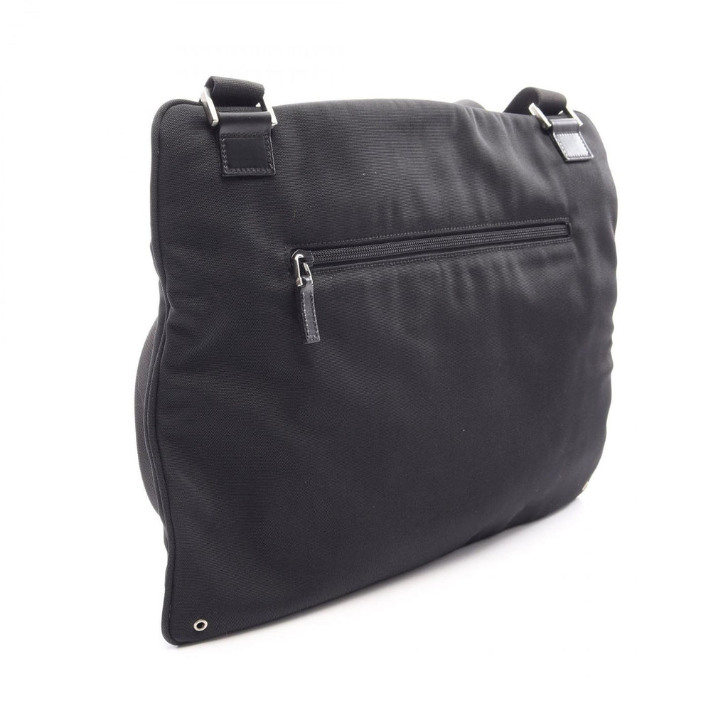 Gucci Shoulder Bag Black Canvas Leather — view 2