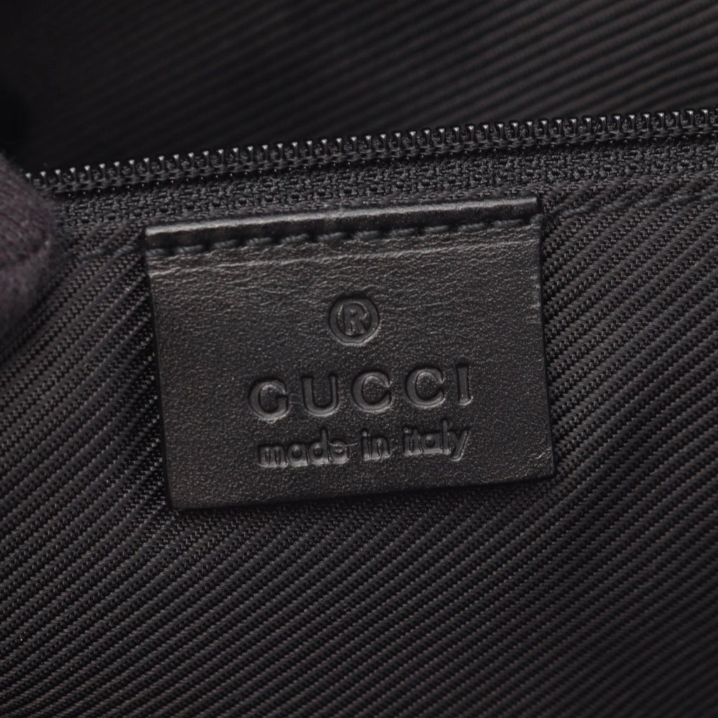 Gucci Shoulder Bag Black Canvas Leather — view 4