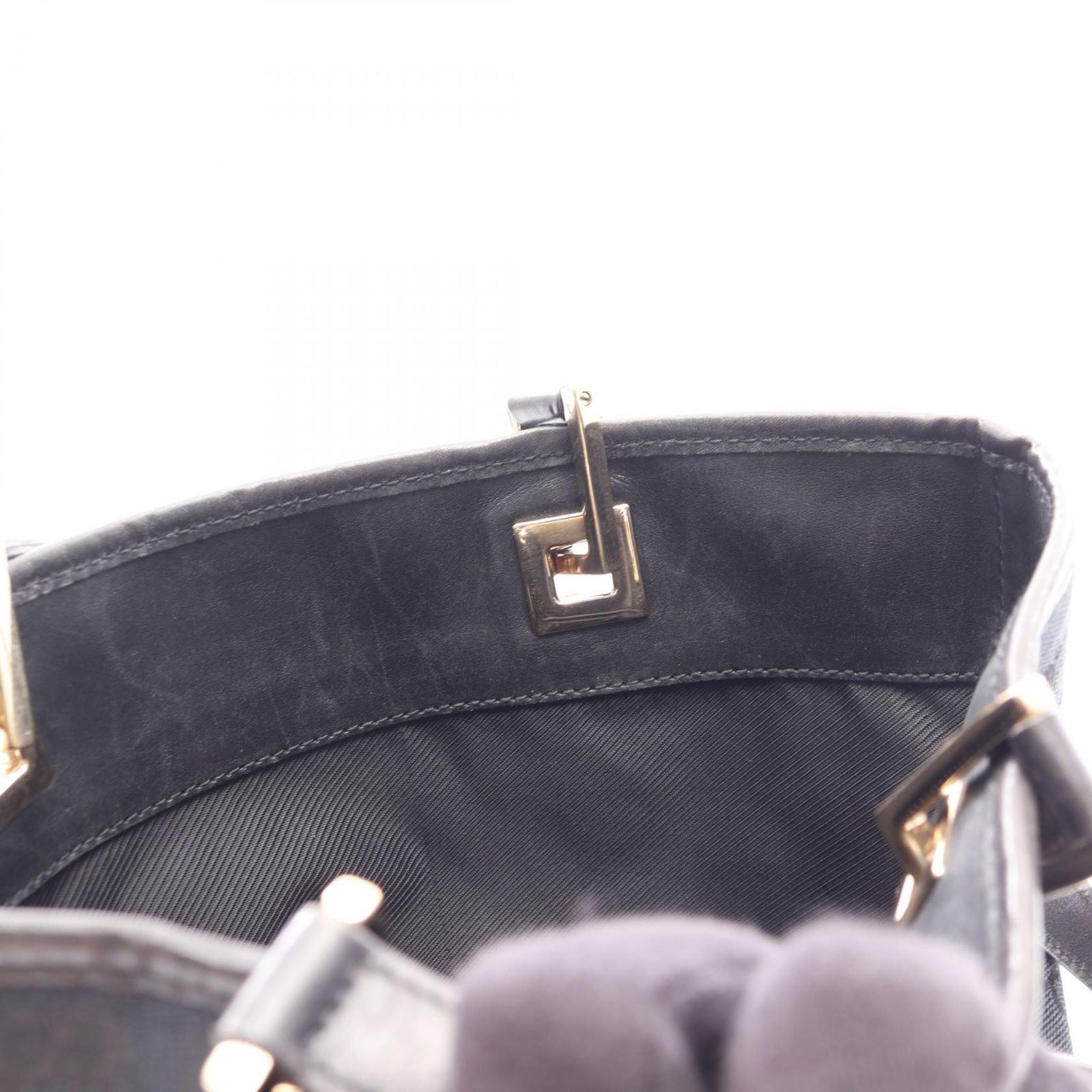 Gucci Tote GG Canvas Black Mini Suzu — view 8