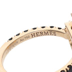 Hermes Finesse 18k Pink Gold Black Spinel Ring