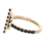 Hermes Finesse 18k Pink Gold Black Spinel Ring