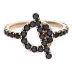 Hermes Finesse 18k Pink Gold Black Spinel Ring