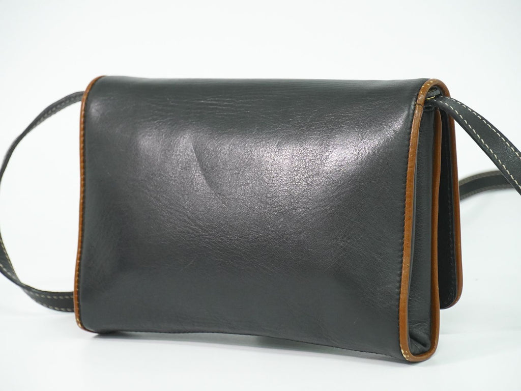 Celine Leather Shoulder Bag Pochette Black — view 2