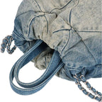 Chanel 22 Denim Chain Backpack — view 5