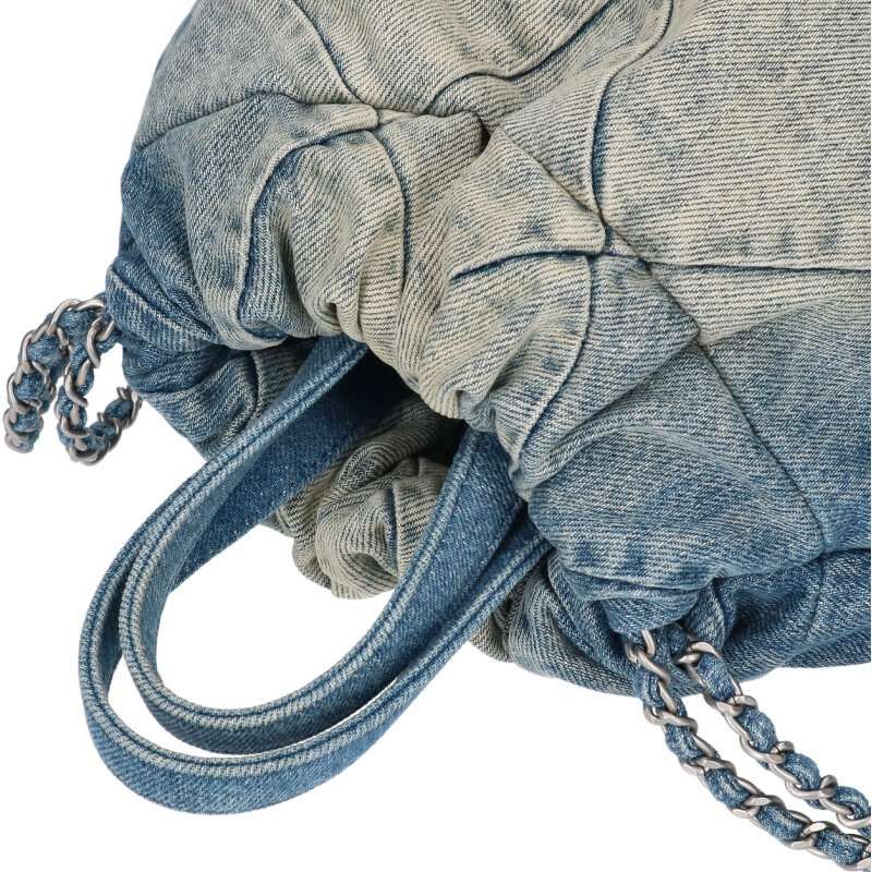 Chanel 22 Denim Chain Backpack — view 5