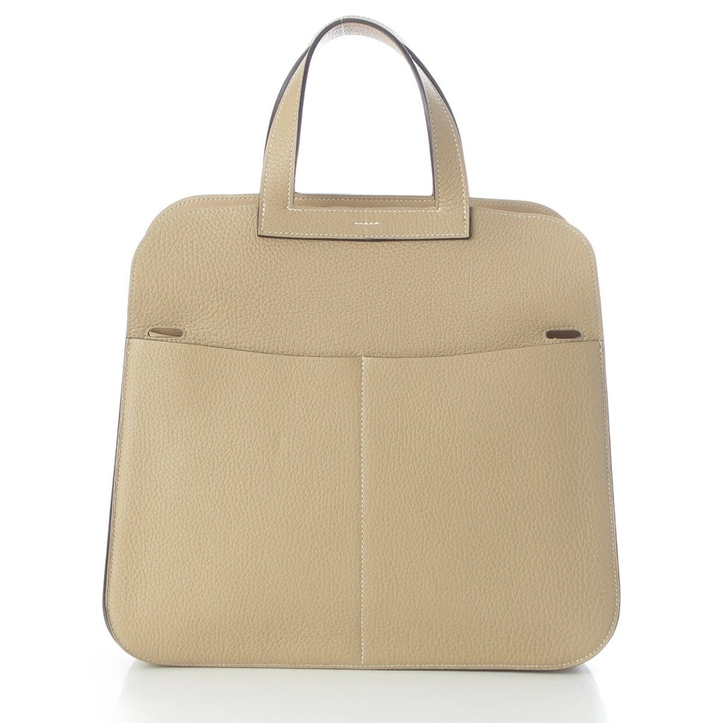 Hermes Halzan 31 Taurillon Clemence Silver 2-Way Shoulder Handbag a Trench — view 5