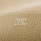 Hermes Halzan 31 Taurillon Clemence Silver 2-Way Shoulder Handbag a Trench — view 8