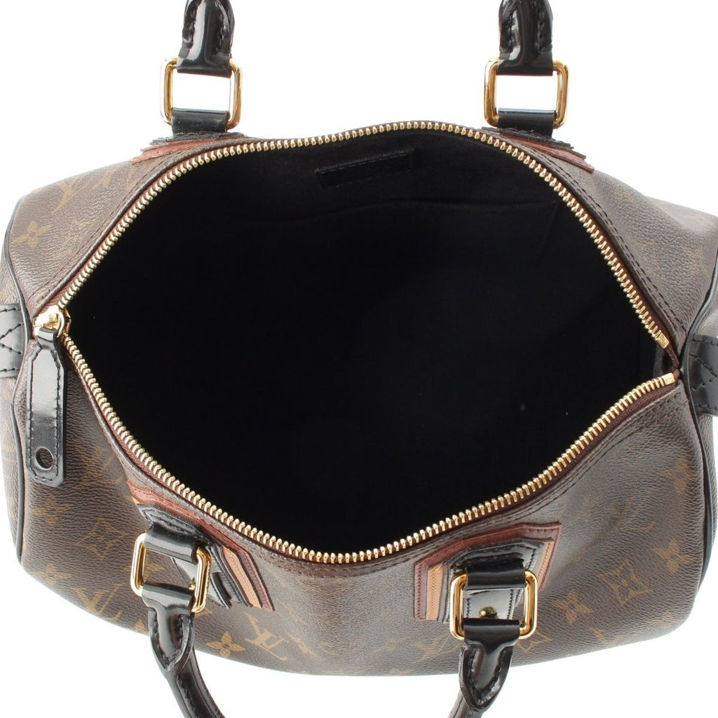 Louis Vuitton Monogram Mirage Speedy 30 Leather Boston Bag Black Brown — view 6
