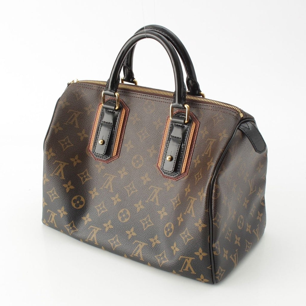 Louis Vuitton Monogram Mirage Speedy 30 Leather Boston Bag Black Brown — view 2