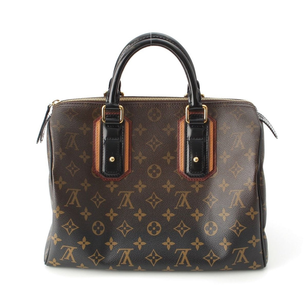 Louis Vuitton Monogram Mirage Speedy 30 Leather Boston Bag Black Brown