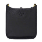 Hermes Shoulder Bag Evelyne TPM Taurillon Clemence Black Gold Small — view 2