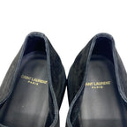 Saint Laurent Teddy Derby Shoes Moccasins Loafers Suede Leather Black — view 8