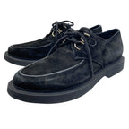 Saint Laurent Teddy Derby Shoes Moccasins Loafers Suede Leather Black