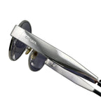 Chanel Sunglasses Vintage Blue Silver Eyewear — view 8