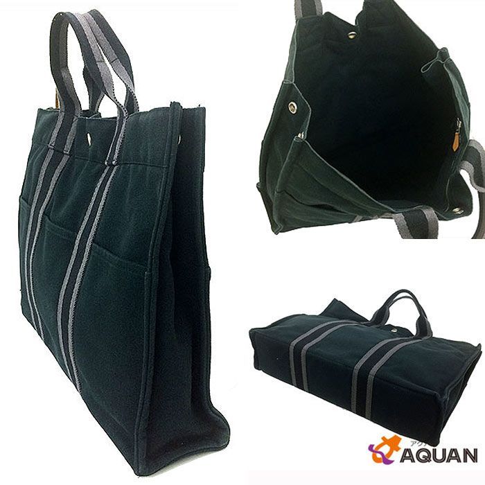 Hermes Fourre Tout MM Tote Canvas Black — view 2