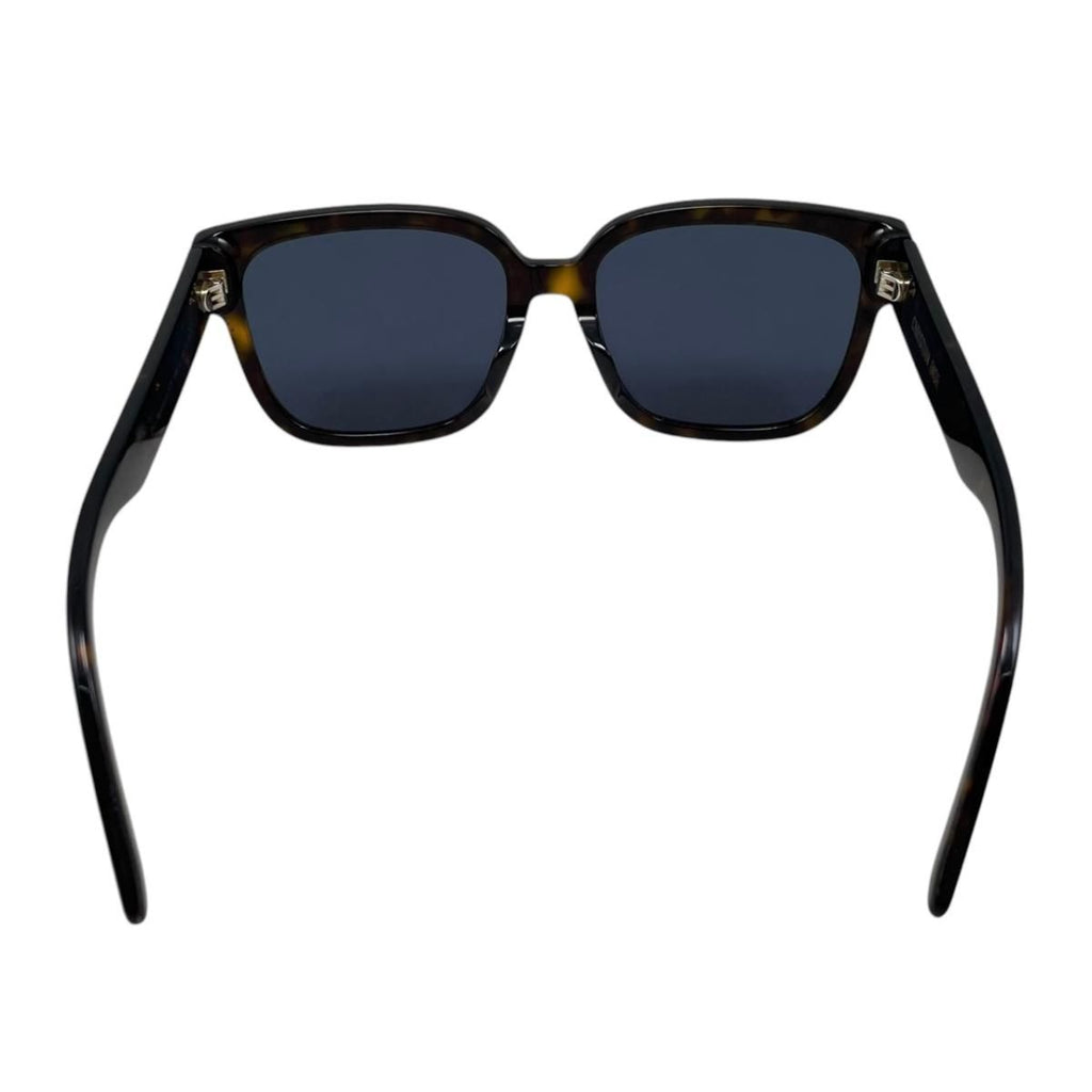 Dior Sunglasses Signature Square Tortoiseshell Logo Brown Blue Eyewear — view 4