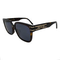 Dior Sunglasses Signature Square Tortoiseshell Logo Brown Blue Eyewear