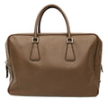 Prada Leather Briefcase Business Brown
