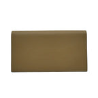 Hermes Citizen Twill Long Brown Silver Wallet Bifold