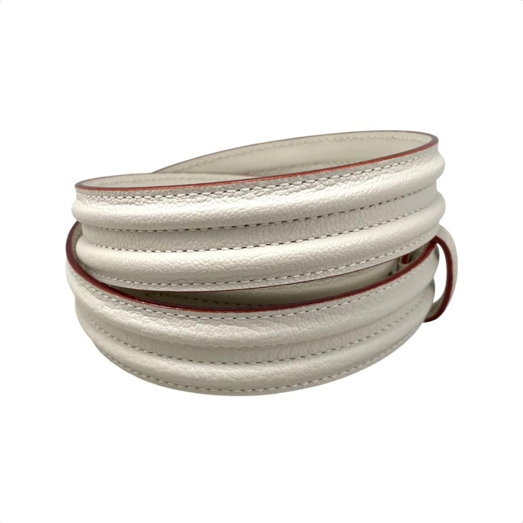 Louis Vuitton Belt Ceinture Pandora Leather Logo Buckle White Beige Gold — view 2