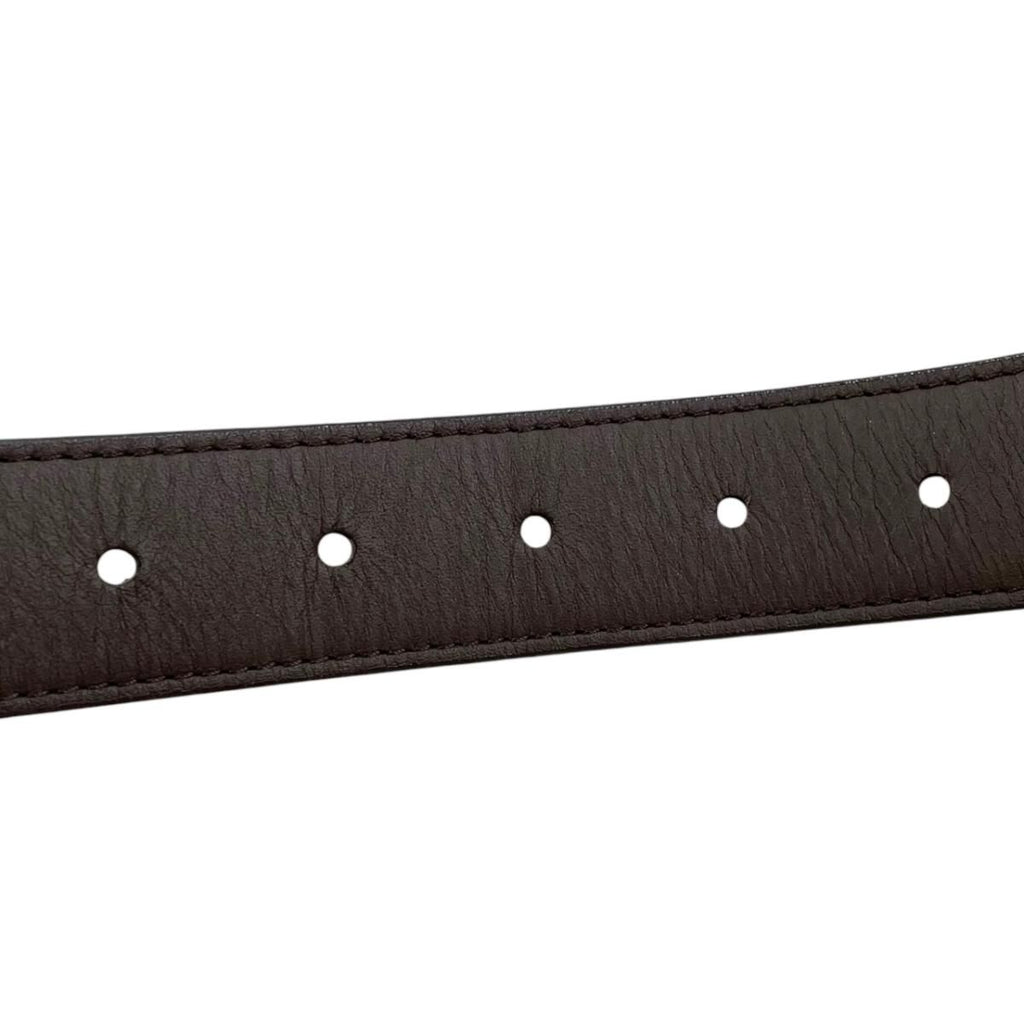 Louis Vuitton Belt Ceinture Carre Damier Ebene Logo Buckle Gold — view 7
