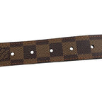 Louis Vuitton Belt Ceinture Carre Damier Ebene Logo Buckle Gold — view 6