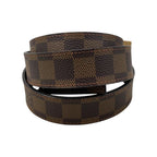 Louis Vuitton Belt Ceinture Carre Damier Ebene Logo Buckle Gold — view 2